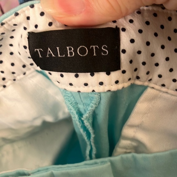 Talbots Women's Light Blue Cropped Chino Pants - Picture 6 of 9